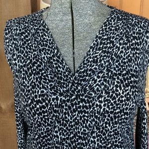 Talbots light animal print top